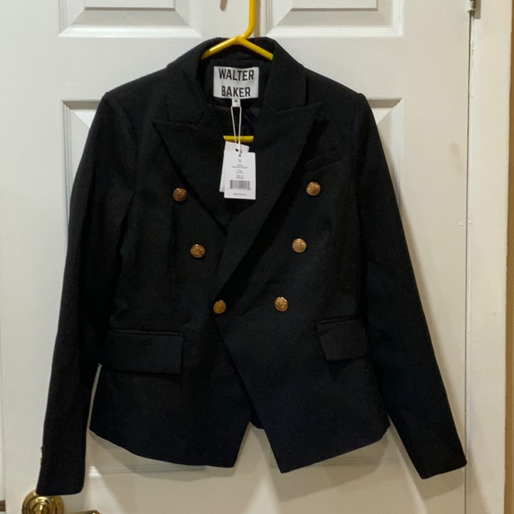 WALTER BAKER WOMENS DOUBLE BREASTED BLAZER  GOLD BUTTONS PHELPS JUCKET